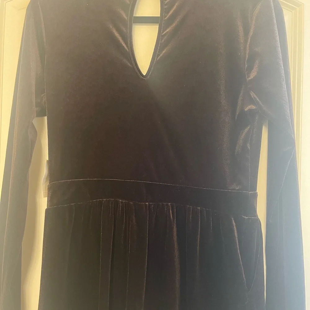 Charlotte Russe Deep Brown  Velvet Romper - Picture 7 of 7